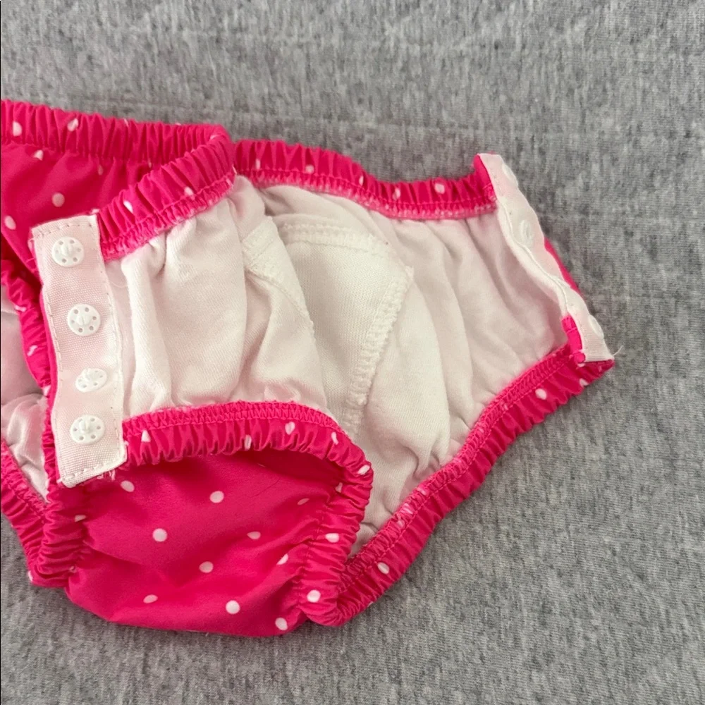 Wonder Nation Pink and White Polka Dot Diaper Cover